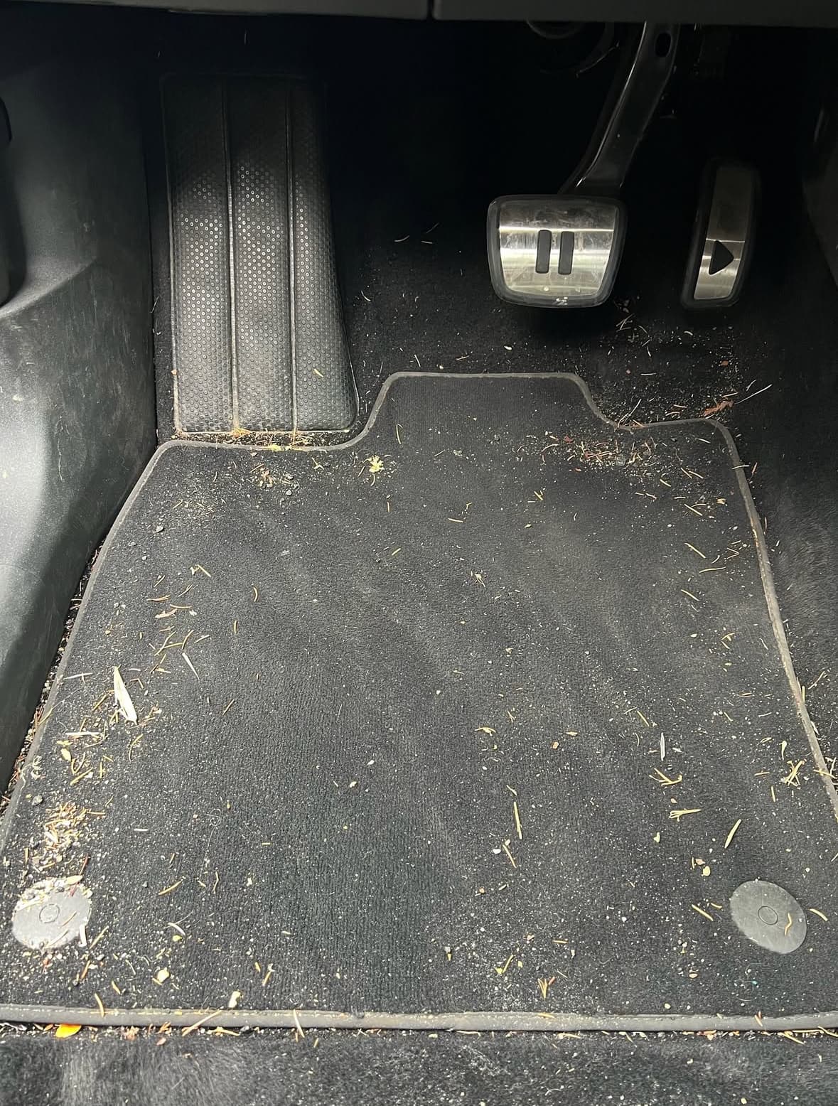 Nettoyage tapis de sol conducteur à Pacé à Rennes — Avant